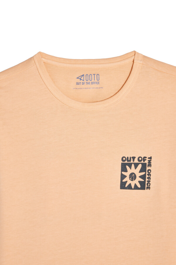 Cortefiel T-shirt estampado logo OOTO Laranja