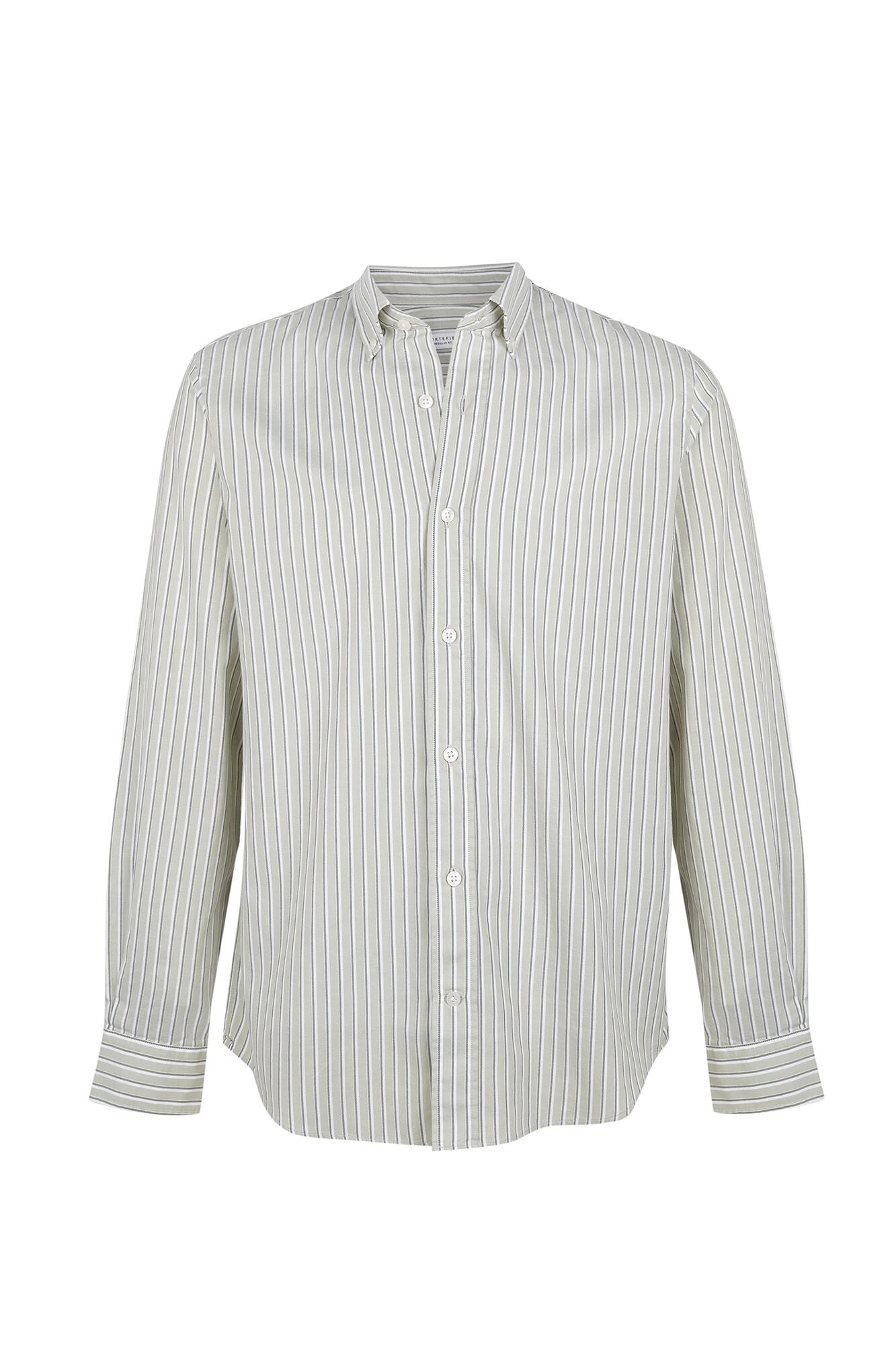 Cortefiel Camisa de riscas oxford leve Verde