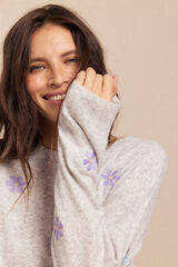 Slowlove Jersey bordado Cinzento