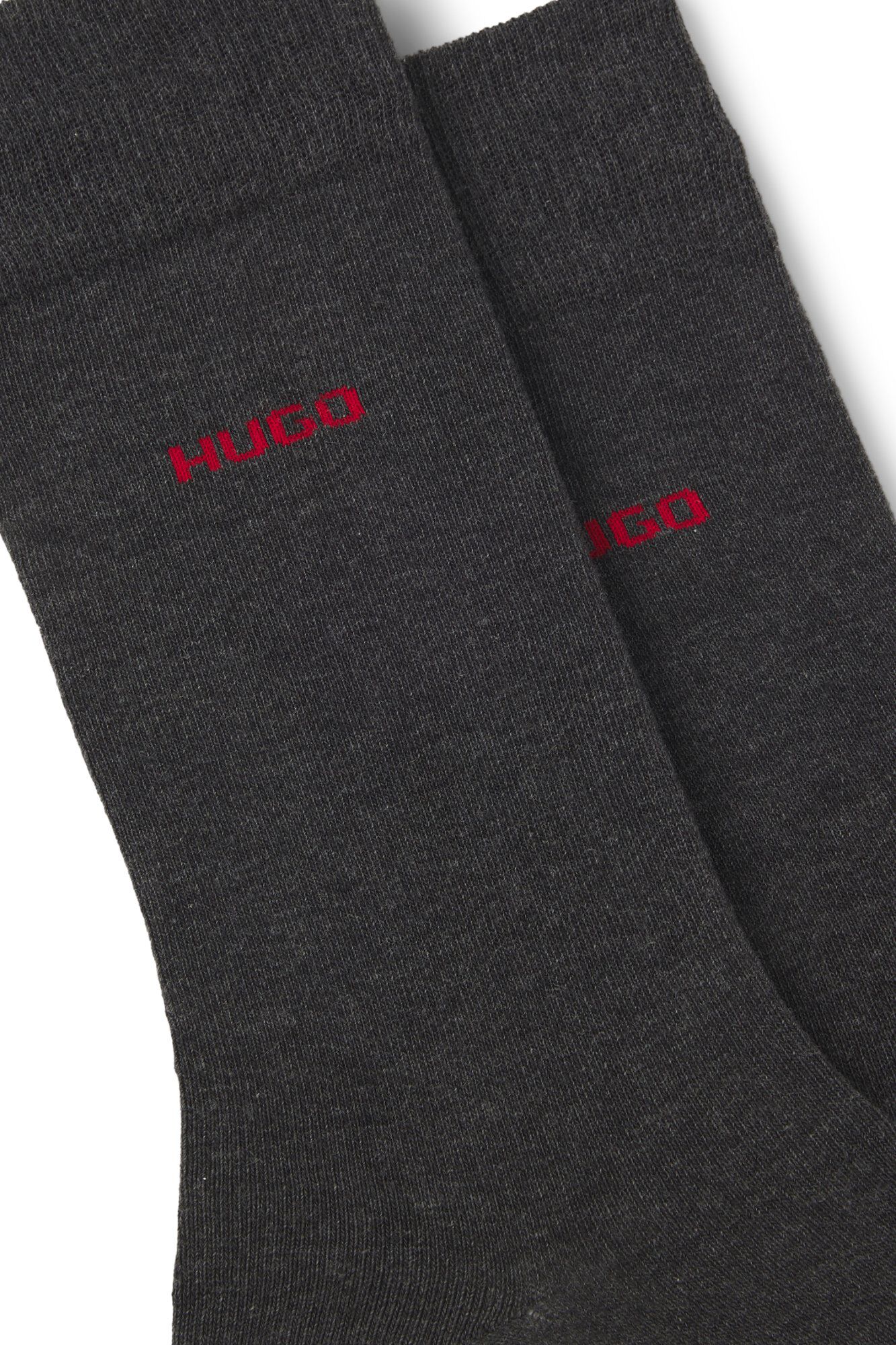 HUGO Pack 2 calcetines Gris oscuro