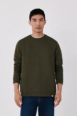 Cortefiel Crew neck sweatshirt Kaki