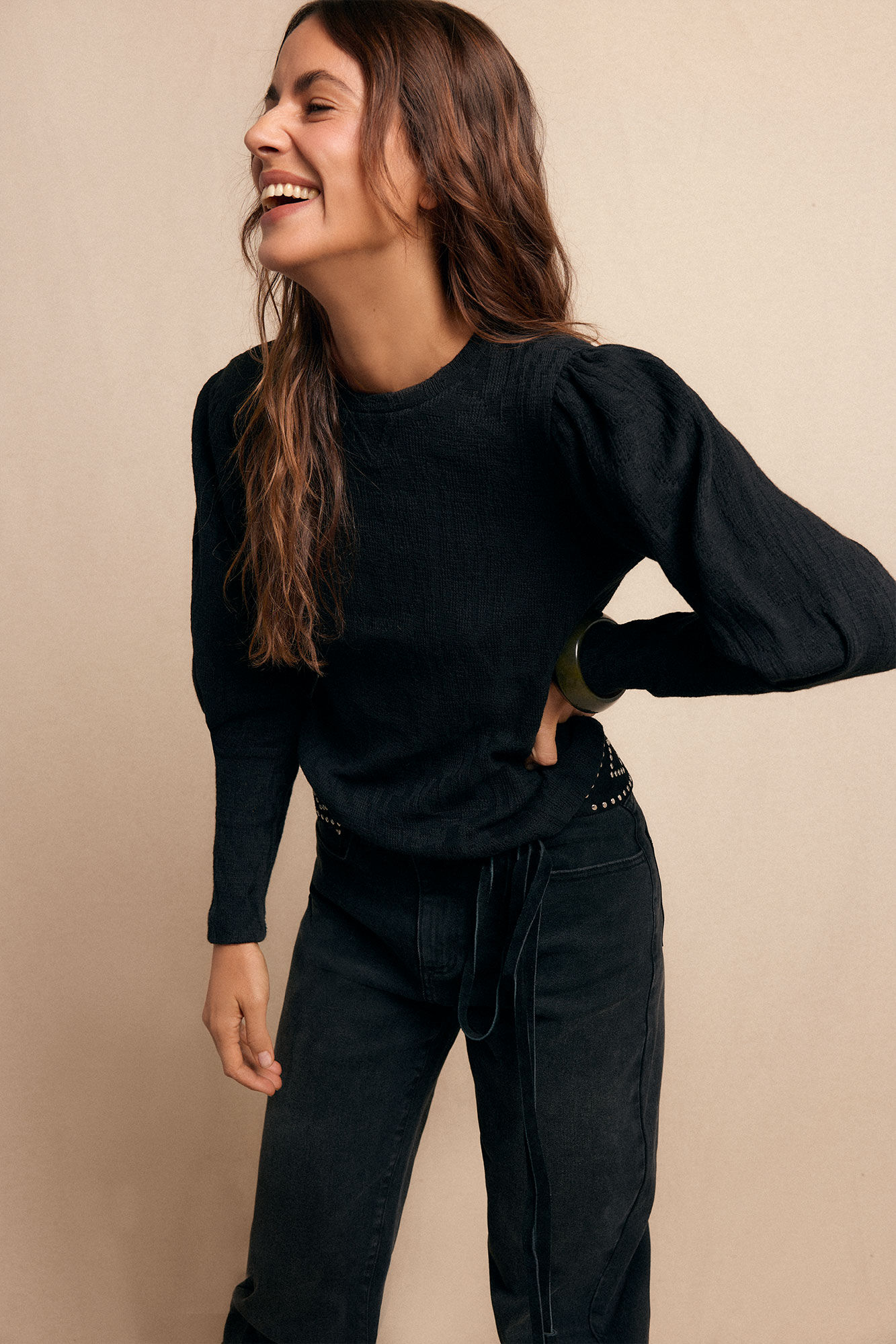 Slowlove Top estructura frunce