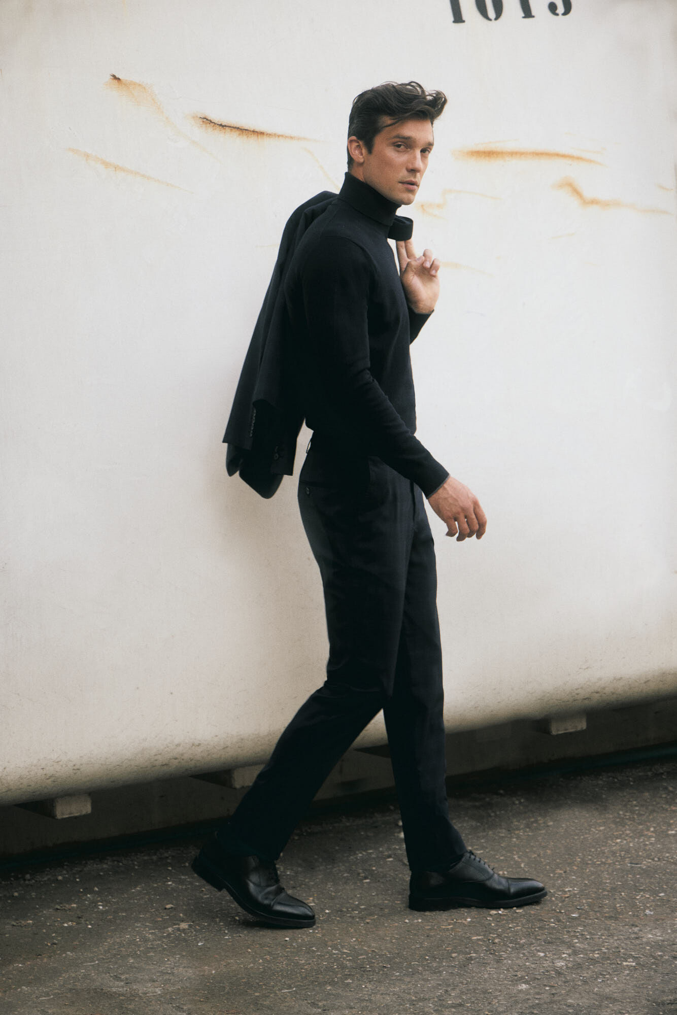 Cortefiel Slim fit checked trousers Navy