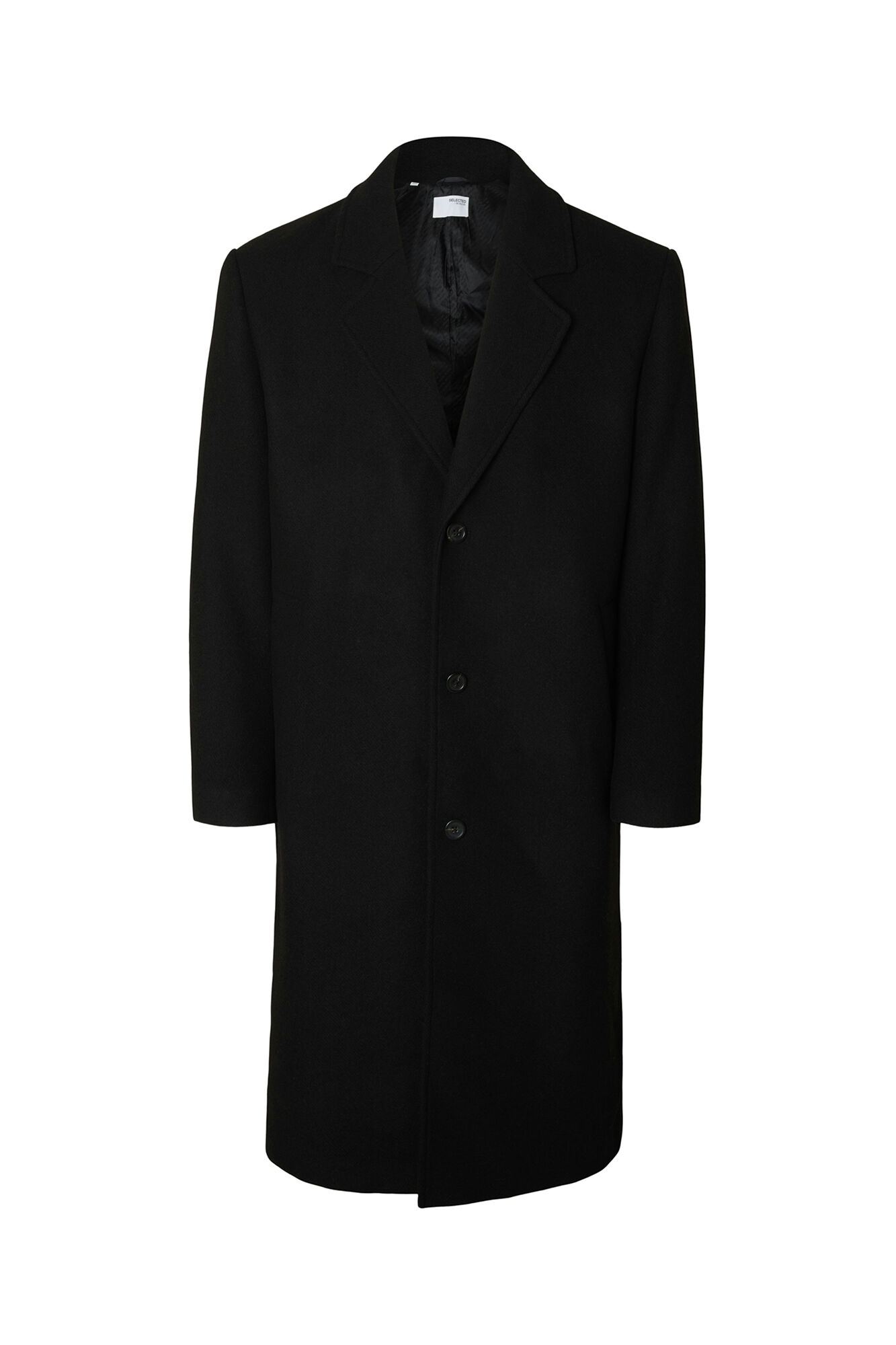 Selected Sobretudo longo de l&atilde;  Preto
