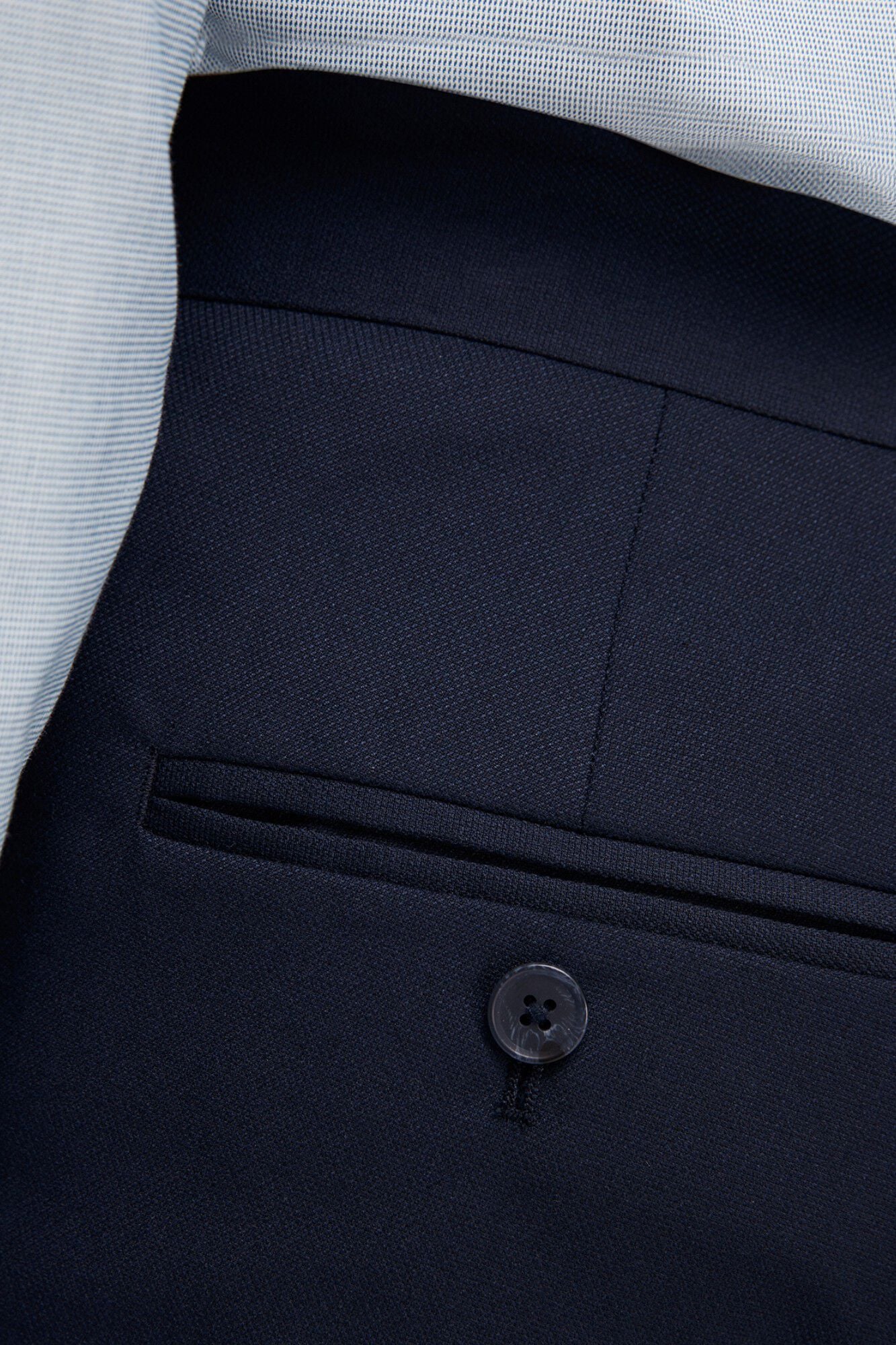 Selected Slim fit suit trousers made from recycled materials Navy