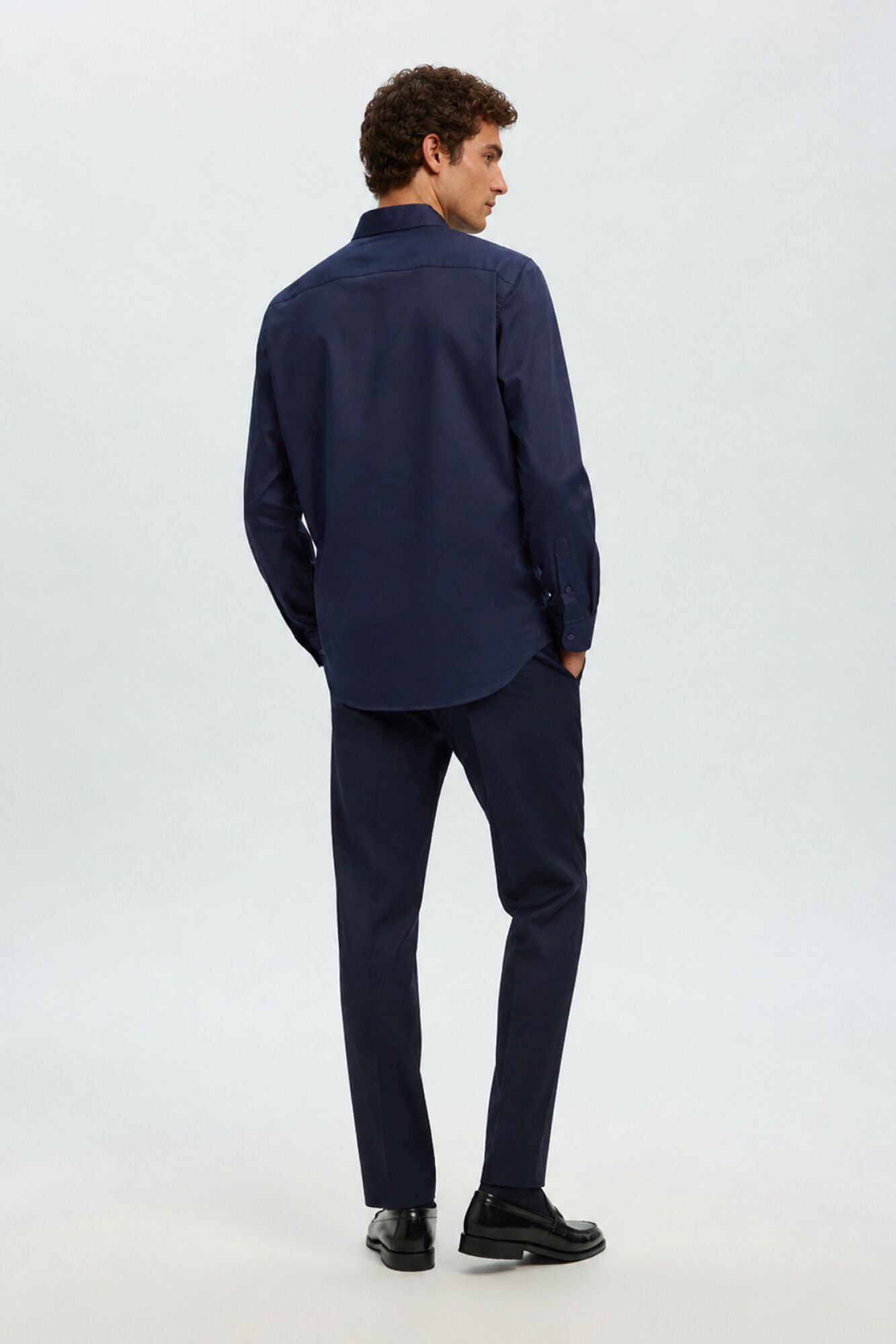 Selected Slim Fit dress shirt Navy