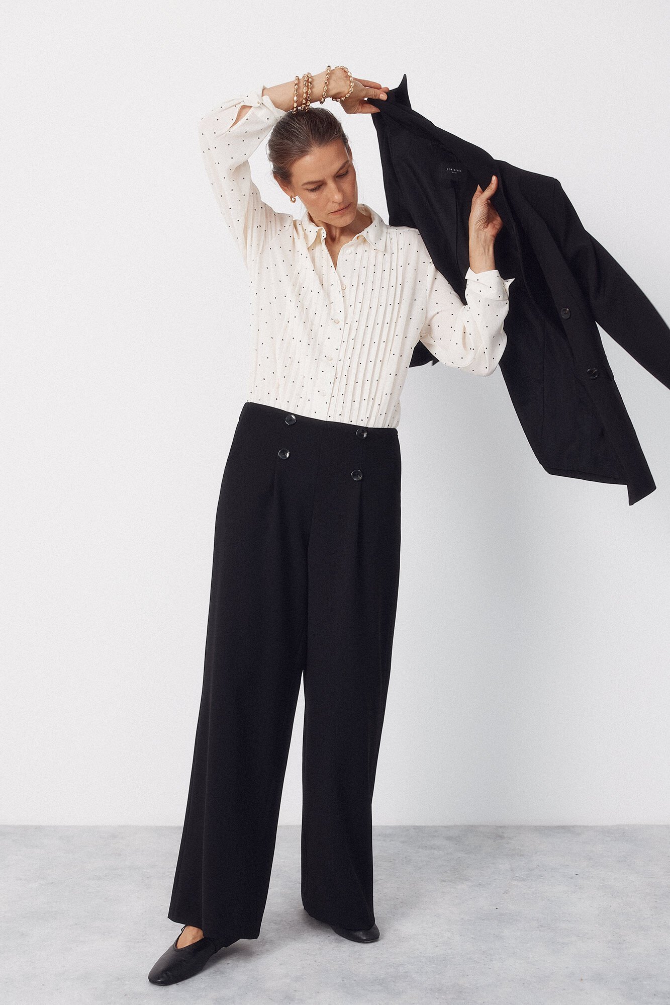 Cortefiel Tailored trousers with buttons