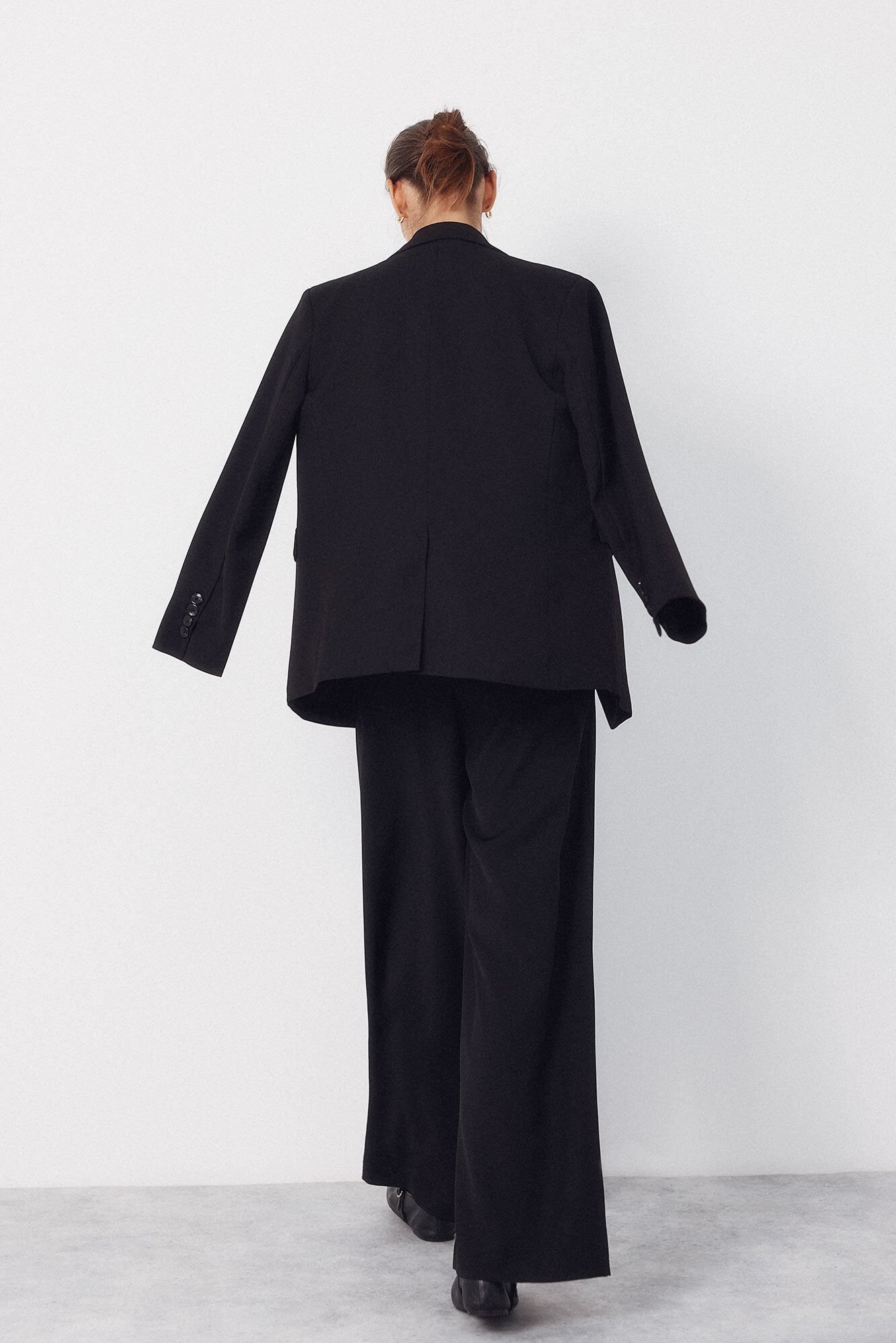 Cortefiel Tailored trousers with buttons Black