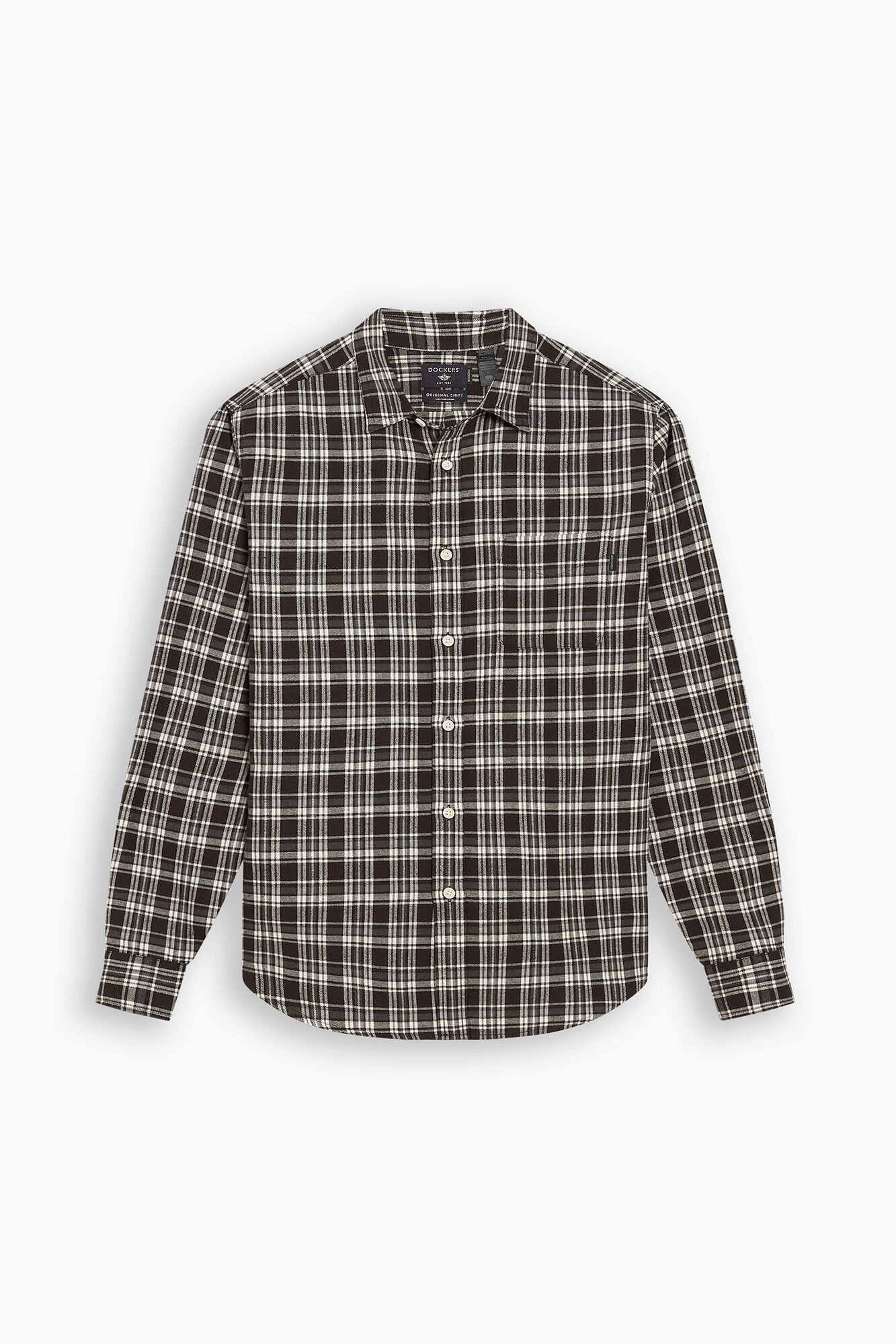 Dockers Camisa slim fit Castanho