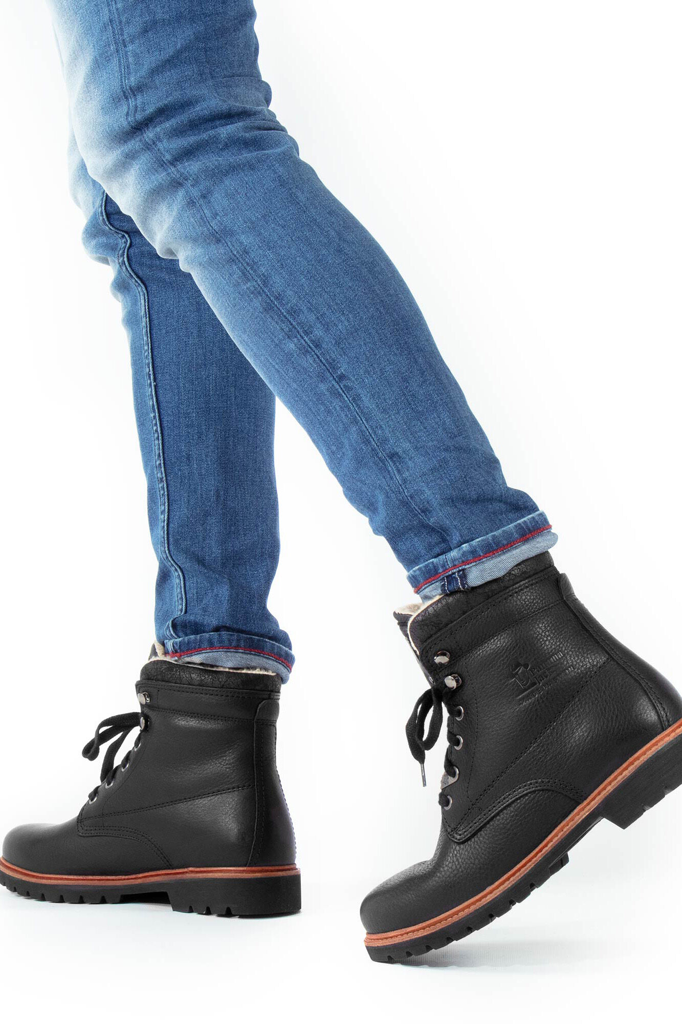 Panama Jack Bota de homem em pele napa Preto