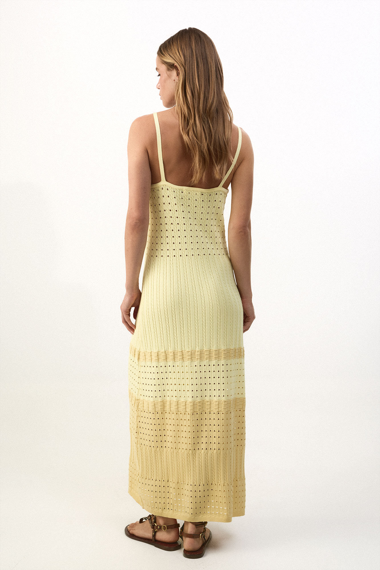 Slowlove Vestido punto degradado Amarillo