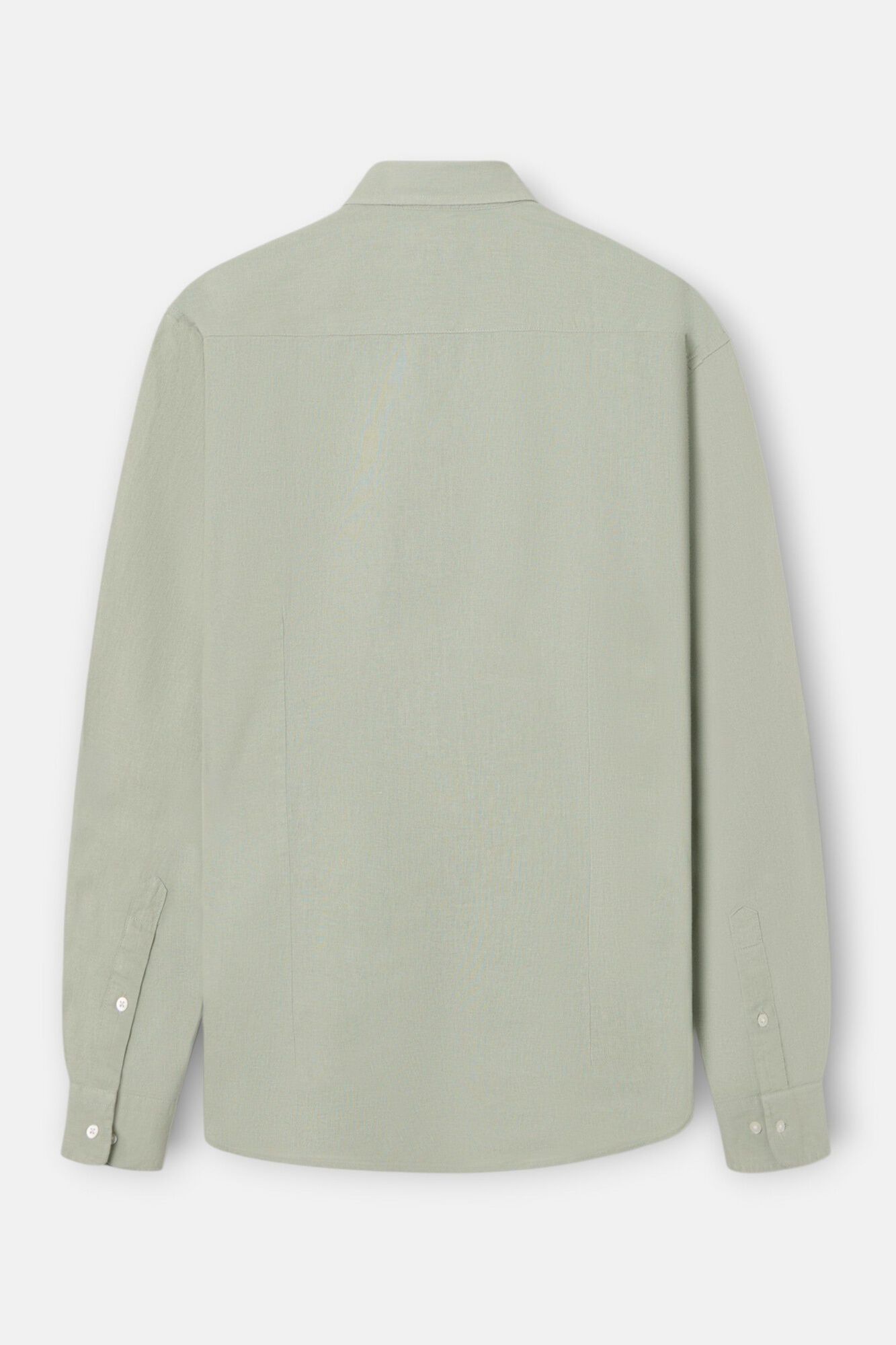 Silbon Camisa sport em linho m&eacute;dio Verde