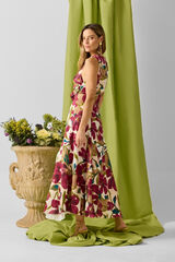 Silbon Vestido floral com halter e cole&ccedil;&atilde;o de eventos Multicolorido