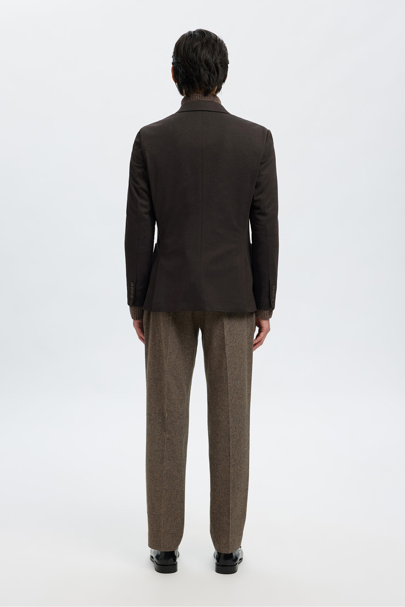 Selected Americana de vestir mezcla lana. Marr&oacute;n oscuro