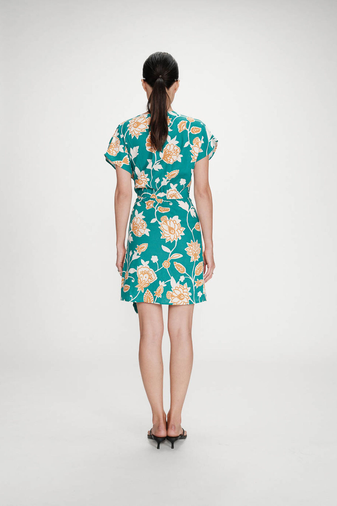 Grace & Mila Vestido curto estampado floral Velora Verde