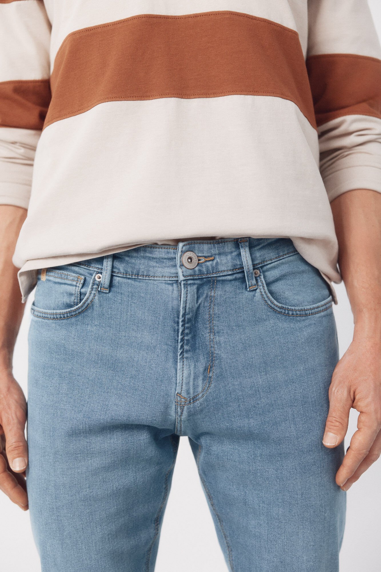 Cortefiel Slim fit jeans Blue