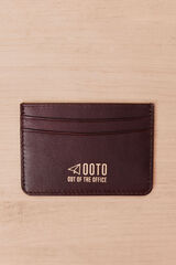 OOTO Tarjetero piel Granate