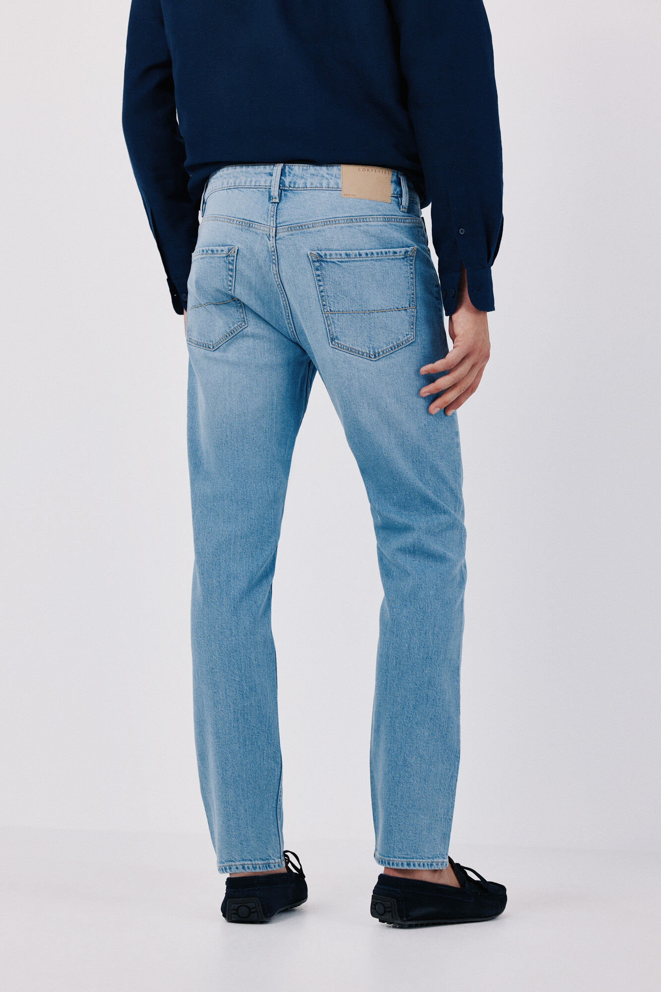 Cortefiel Lightweight slim fit jeans Blue