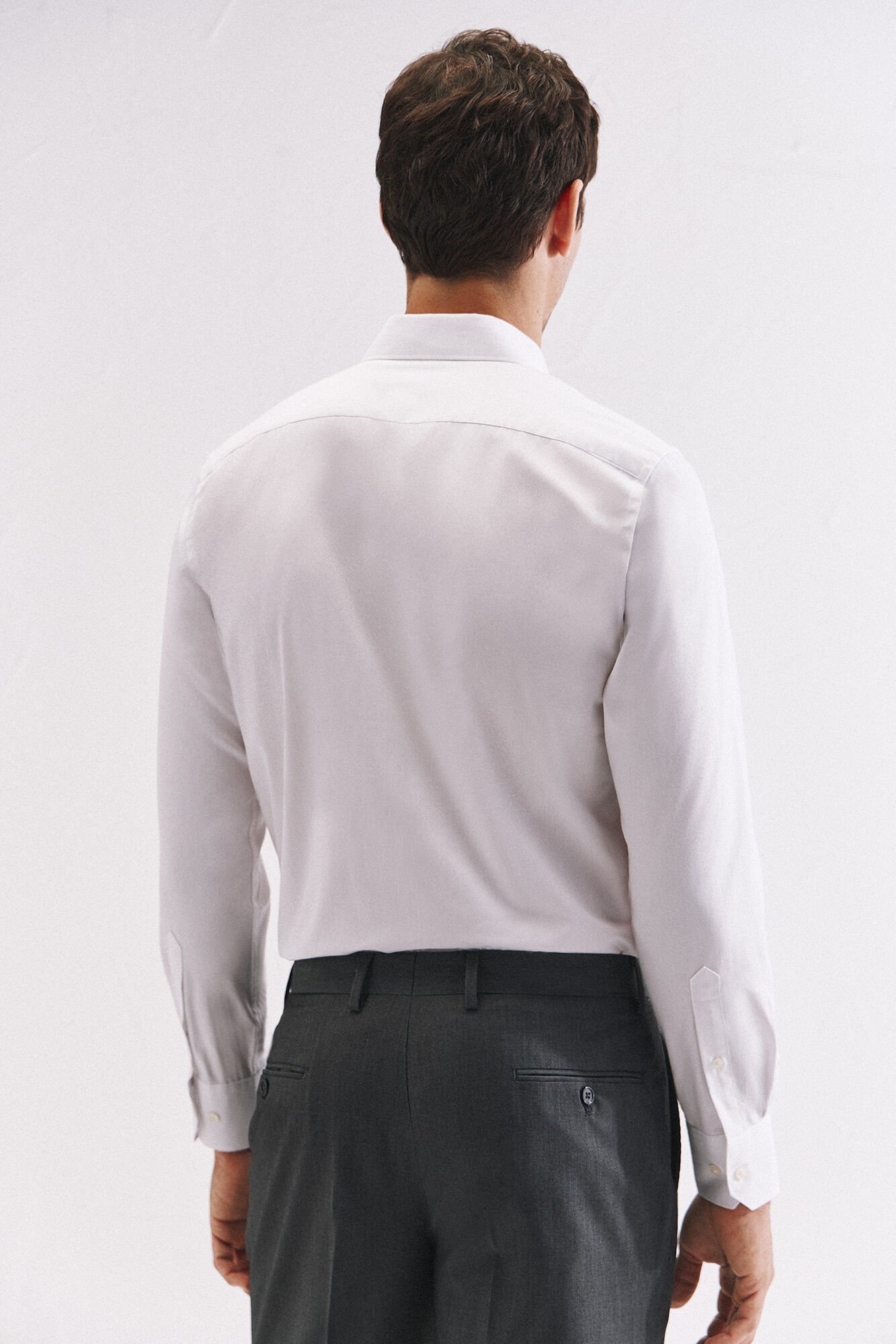 Cortefiel Plain easy-iron dress shirt White