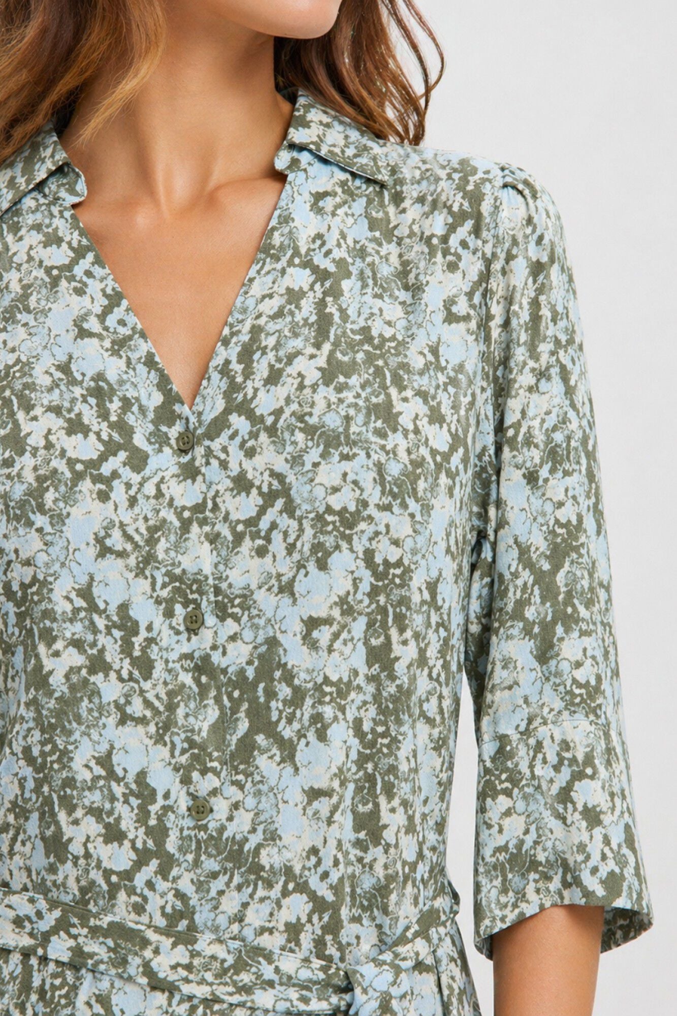 Selected Vestido comprido estampado