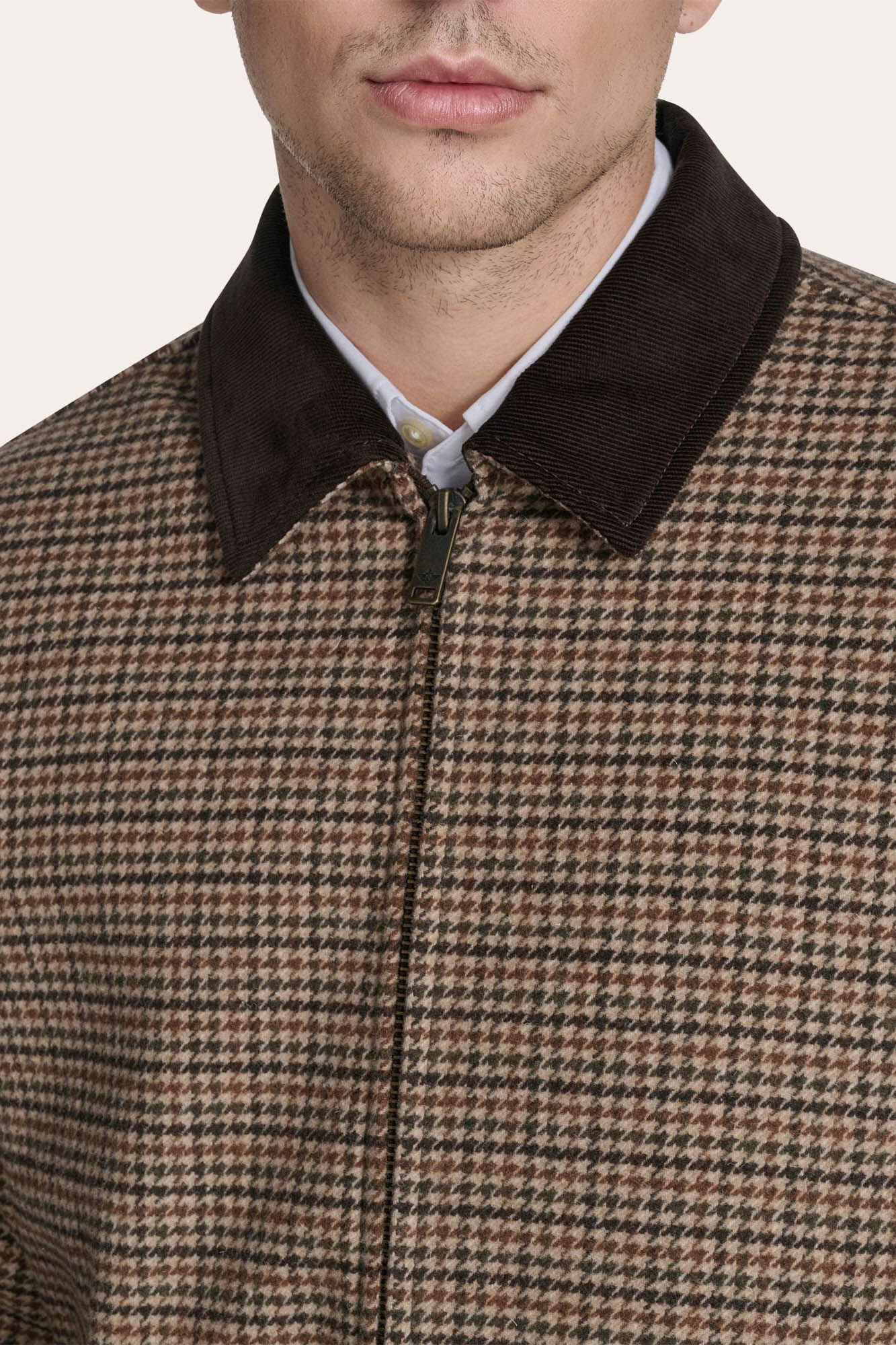 Dockers Casaco com gola cl&aacute;ssica Tostado