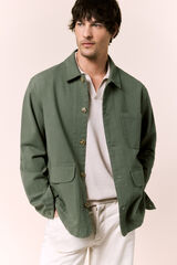 OOTO Cotton linen overshirt Kaki