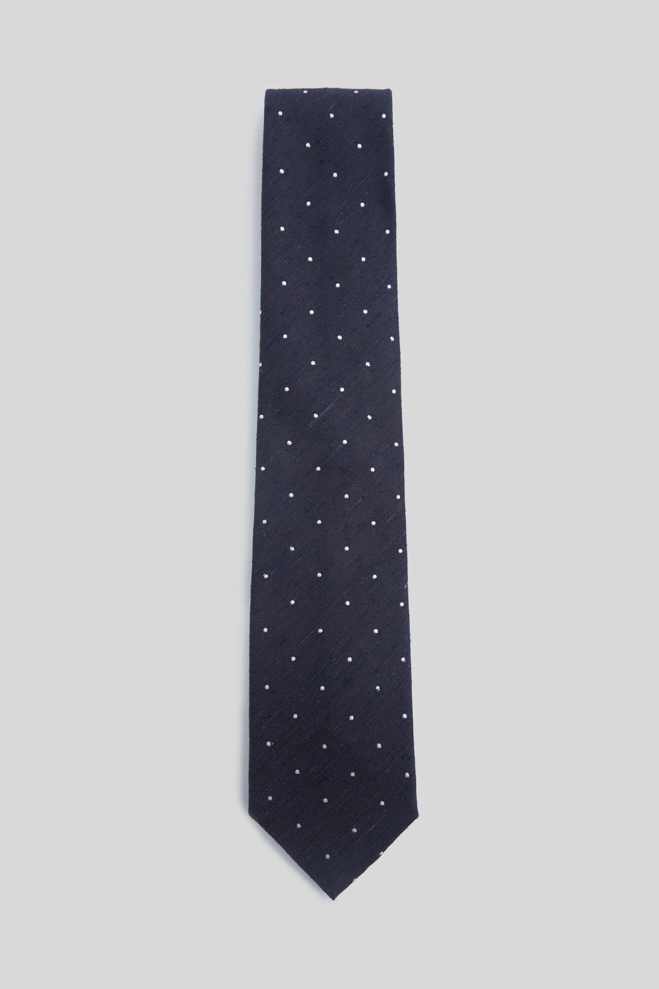 Silbon Navy blue marl polka dot tie Navy