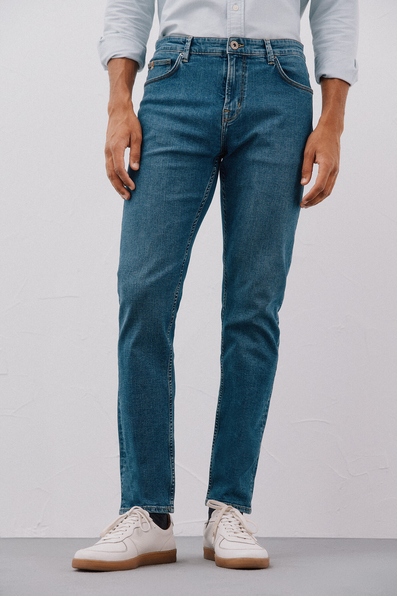 Cortefiel Slim fit jeans Blue