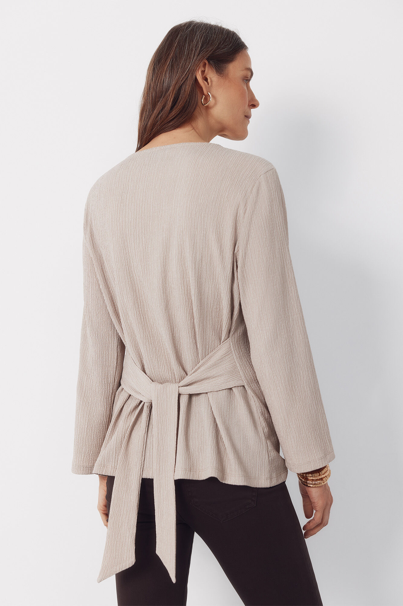 Cortefiel Front knot top Beige