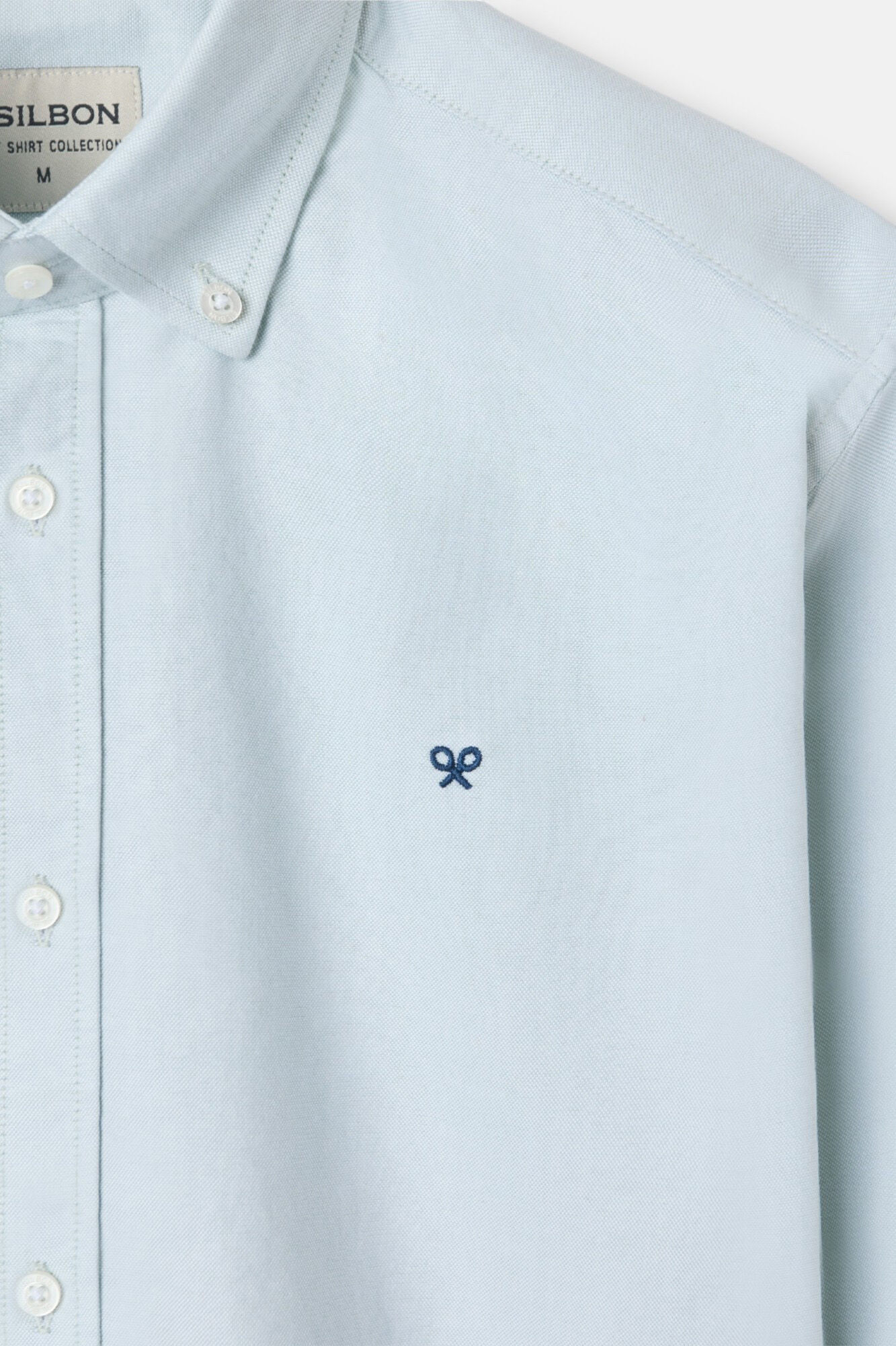 Silbon Raquete de camisa esportiva Oxford Azul