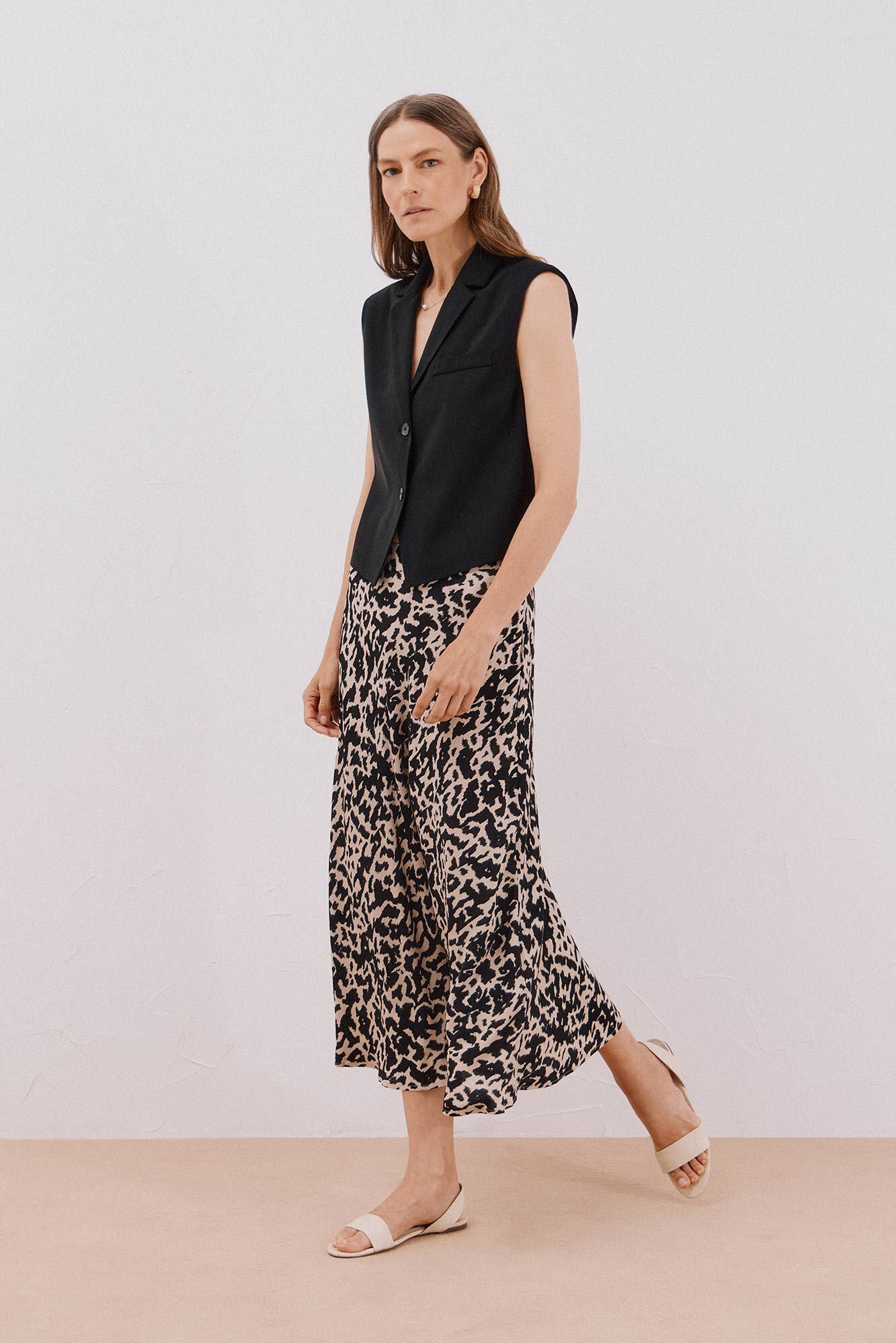 Cortefiel Printed circle skirt