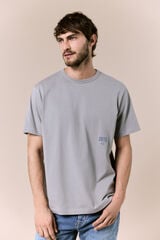 OOTO Camiseta lavada con logo Gris