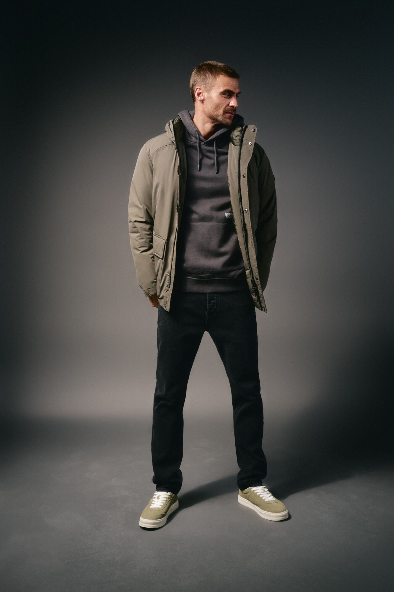 OOTO Parka acolchada capucha Kaki