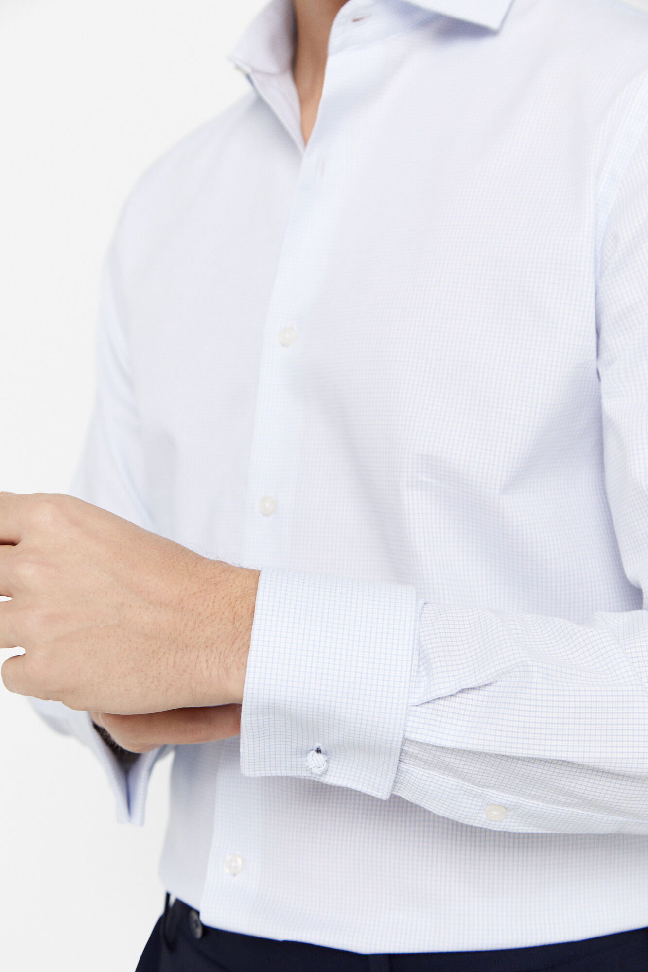 Cortefiel Easy-iron structure dress shirt Blue