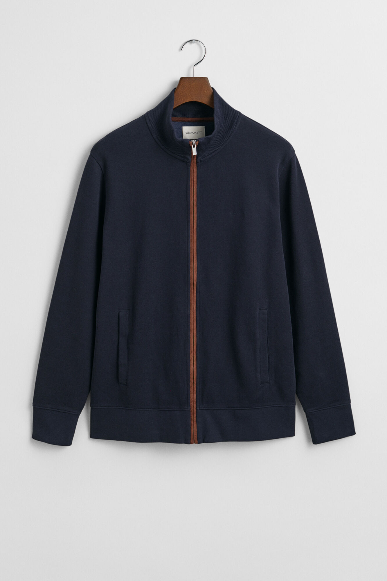 Gant Sacker rib full zip cardigan Blue