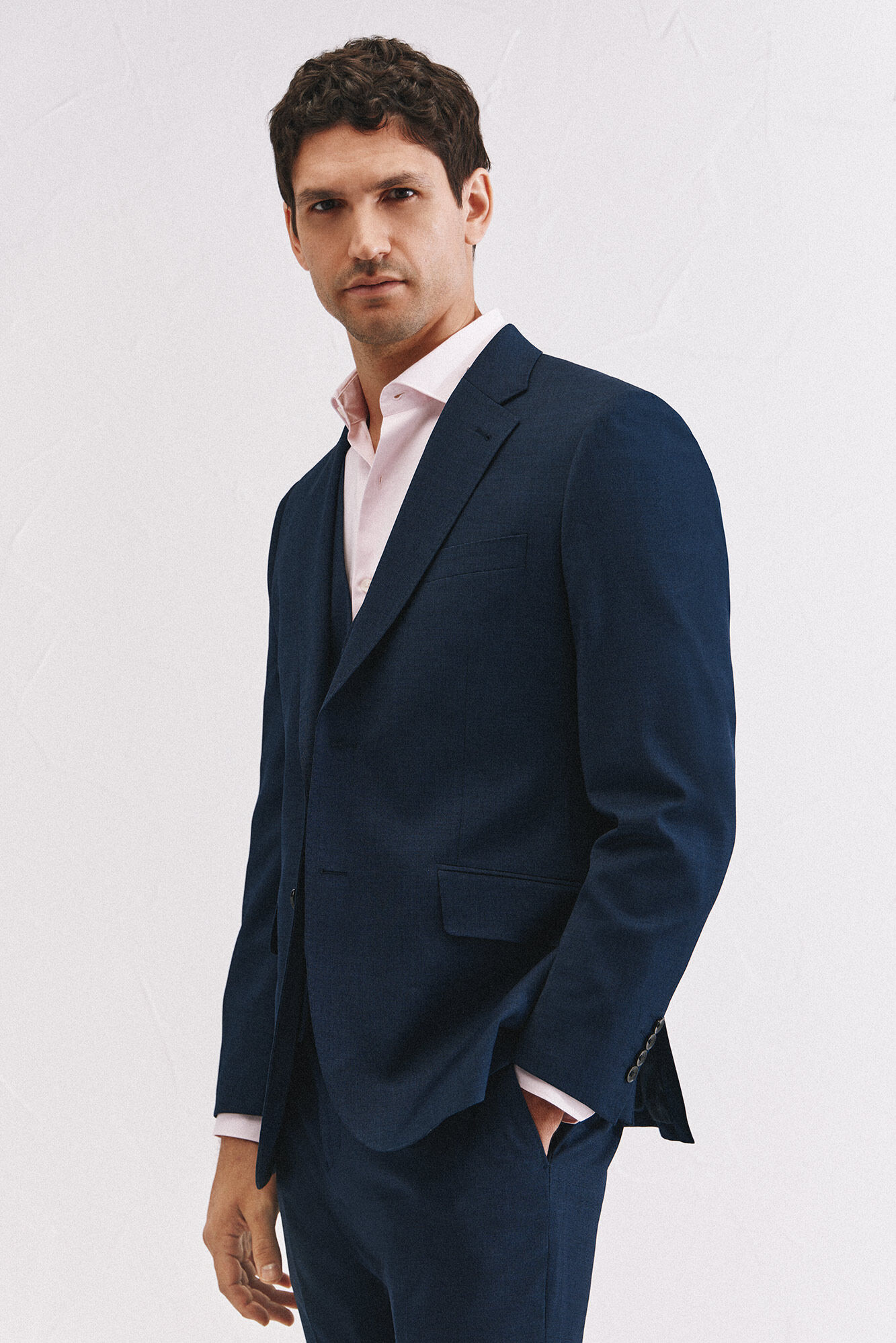 Cortefiel Blue slim fit blazer Blue
