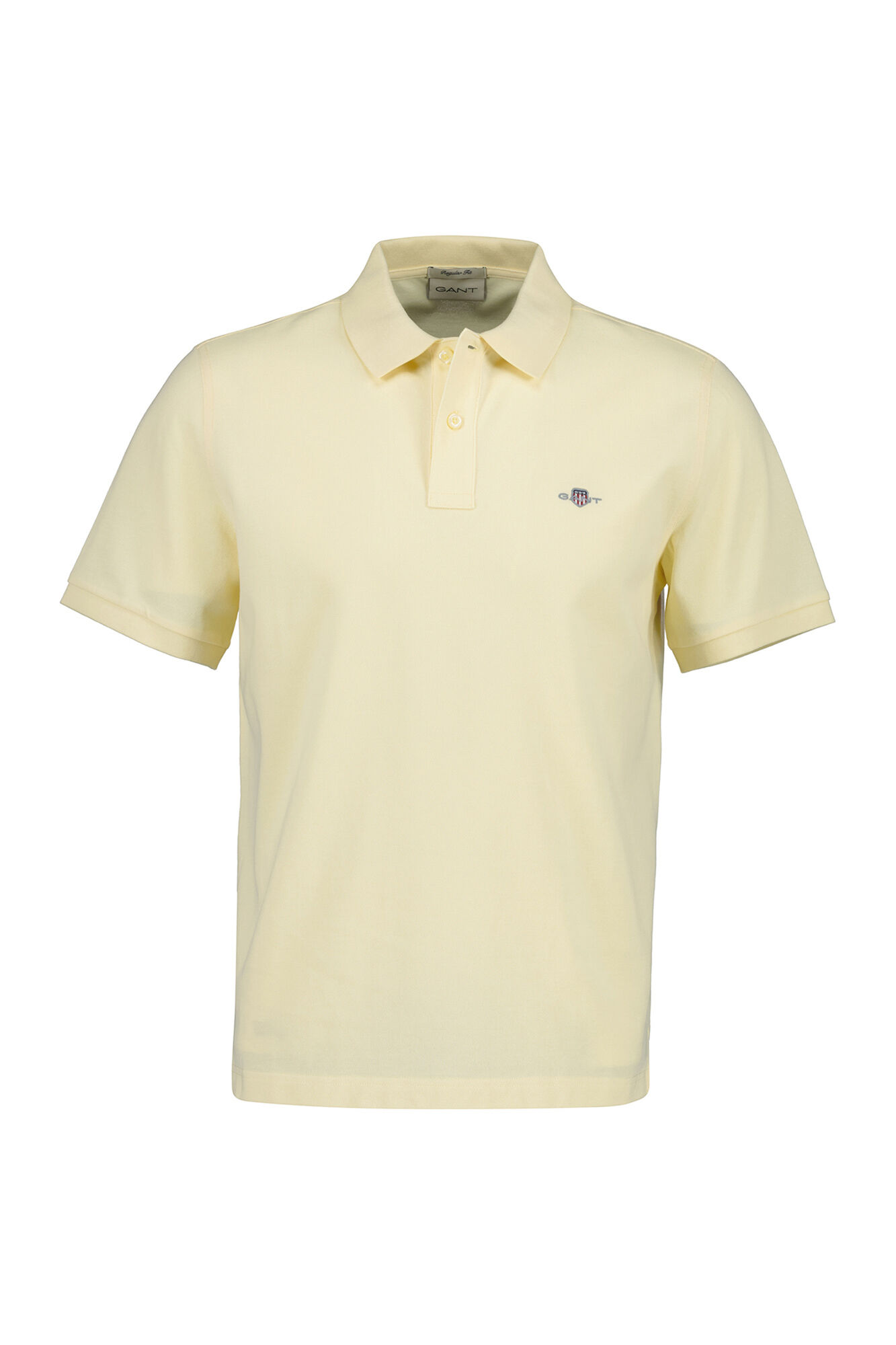 Gant Polo Regular Fit Shield de piqu&eacute; Amarelo