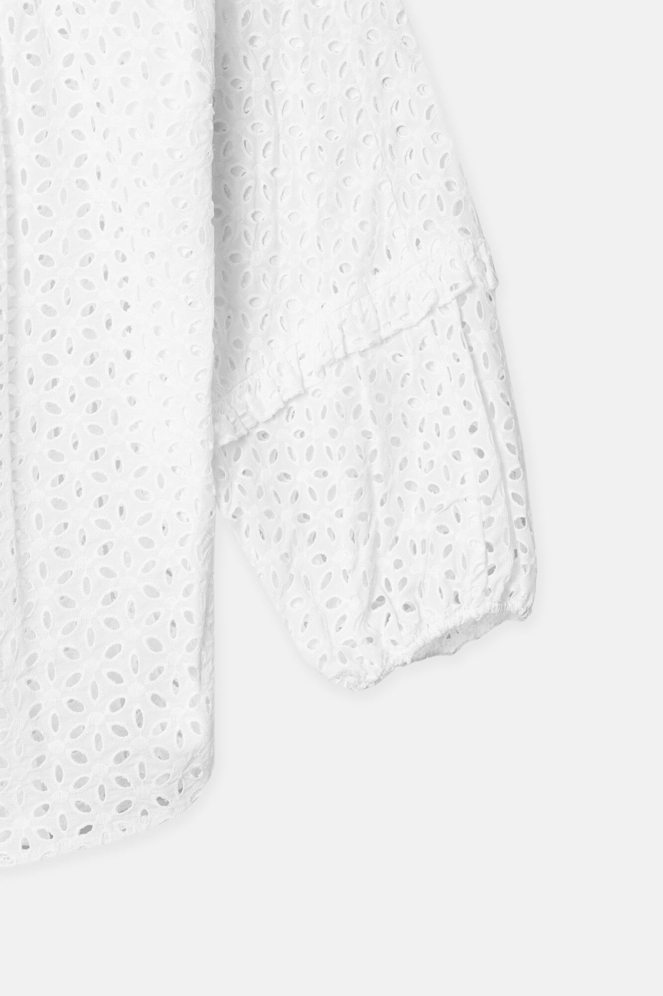 Silbon Camisa bordada manga larga Blanco