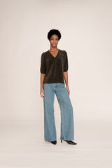 Grace & Mila Top largo de lurex  Castanho