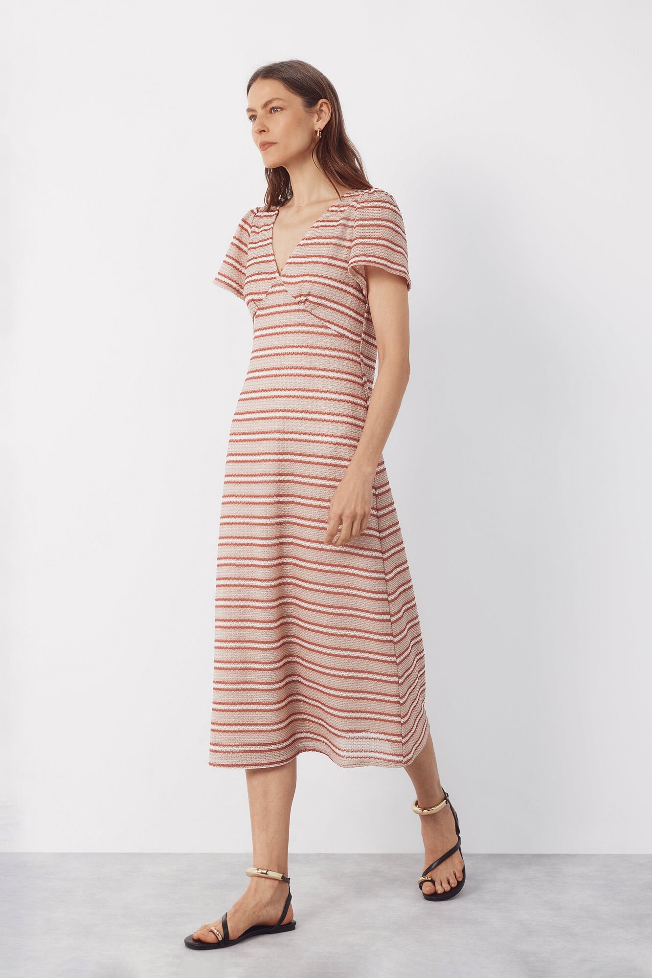 Cortefiel Striped structured dress