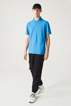 Cortefiel Polo shirt with stitched crocodile embroidery Blue