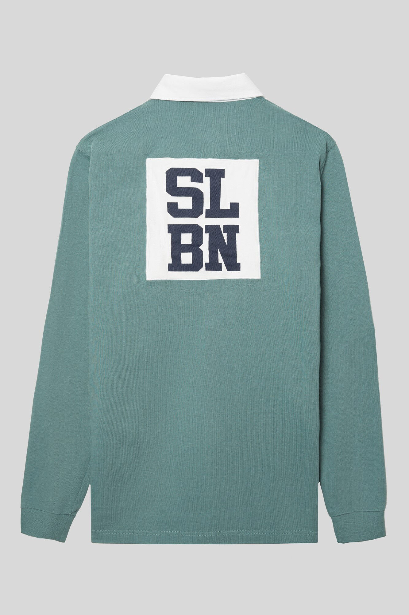 Silbon Green long-sleeved polo shirt with patch Green