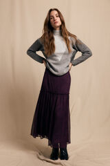 Slowlove Saia midi estampada Roxo