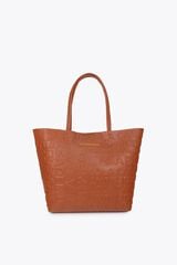 Lola Casademunt Mala tote bag b&aacute;sica monograma Castanho