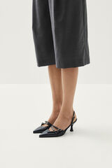 Alohas Joelle leather court shoes Black