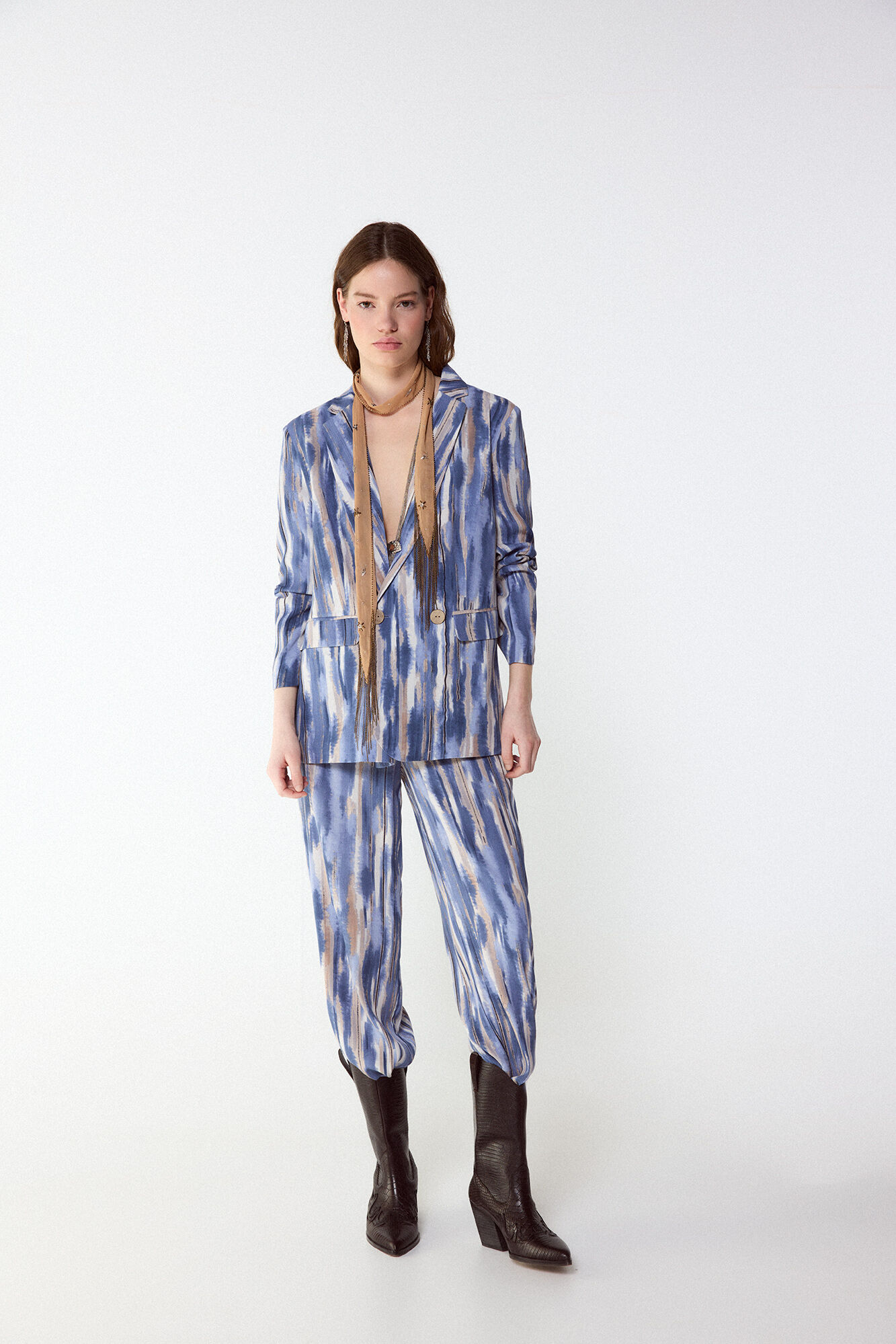 Slowlove Chaqueta blazer estampada