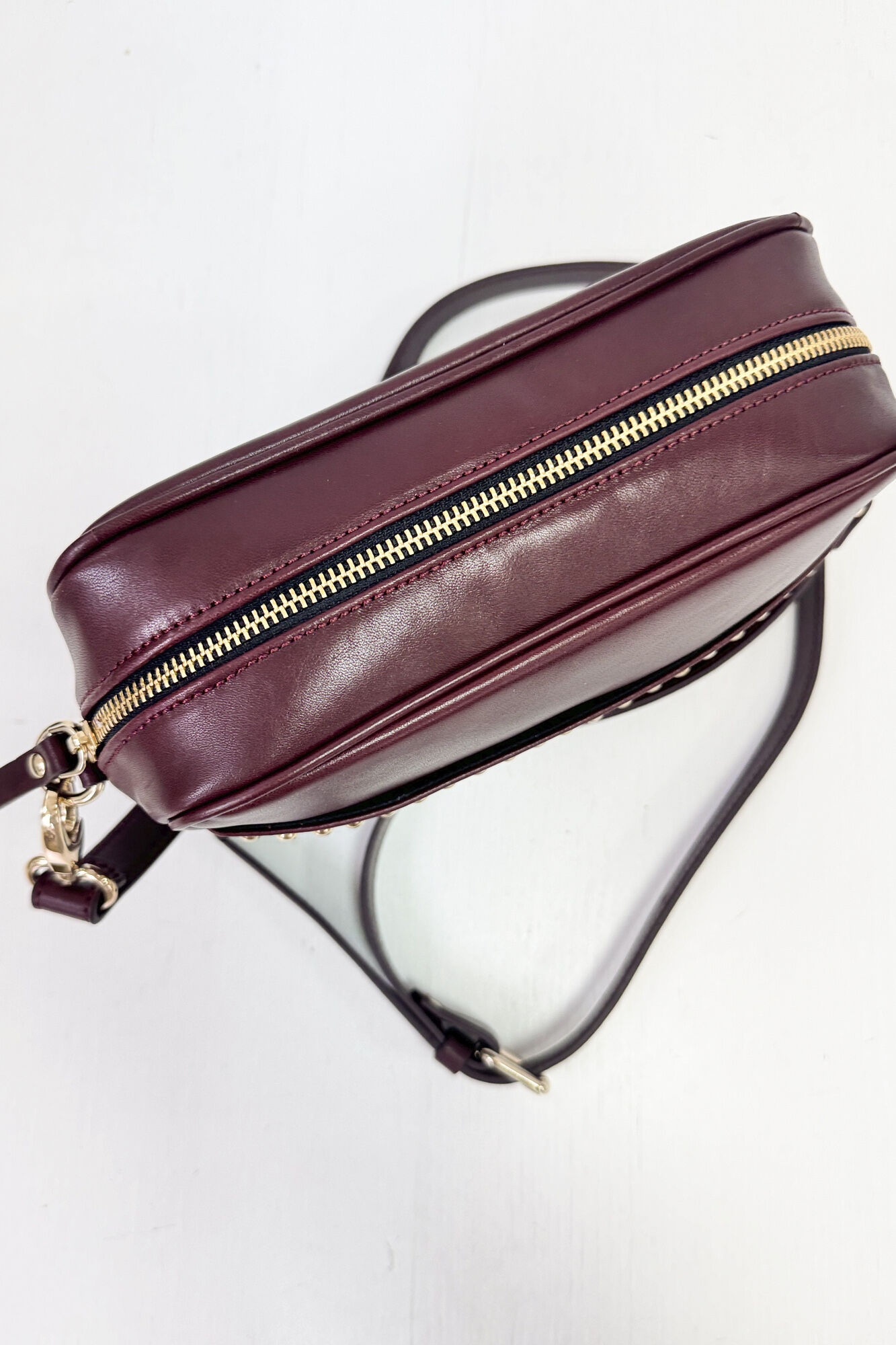 The Code Rock burgundy leather shoulder bag Maroon
