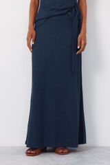 Cortefiel Jersey-knit skirt Navy