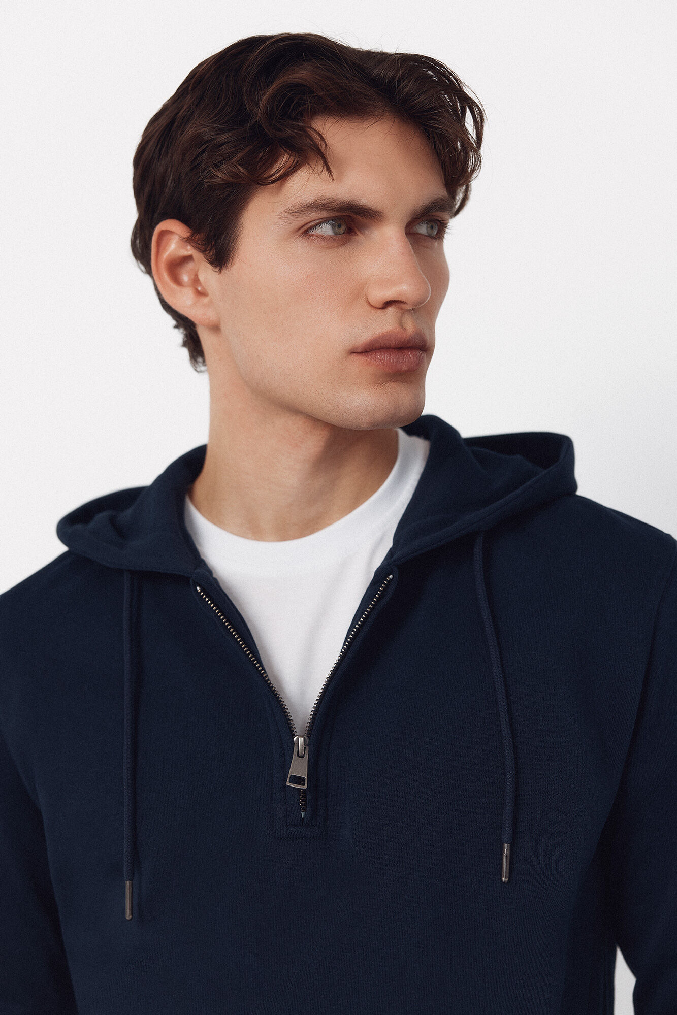 Cortefiel Sweatshirt with hood Navy
