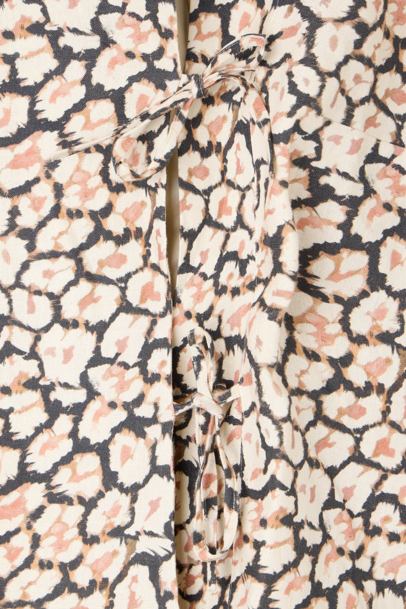 Silbon Colete de linho com estampado animal Castanho